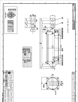 HYDRAULIC CYLINDER 조립도 도면